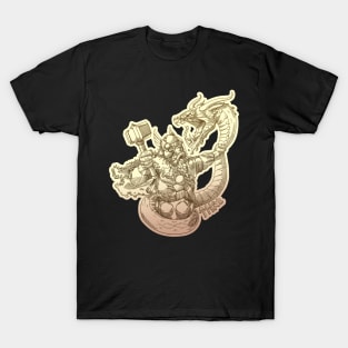 Thor and Jörmungandr T-Shirt